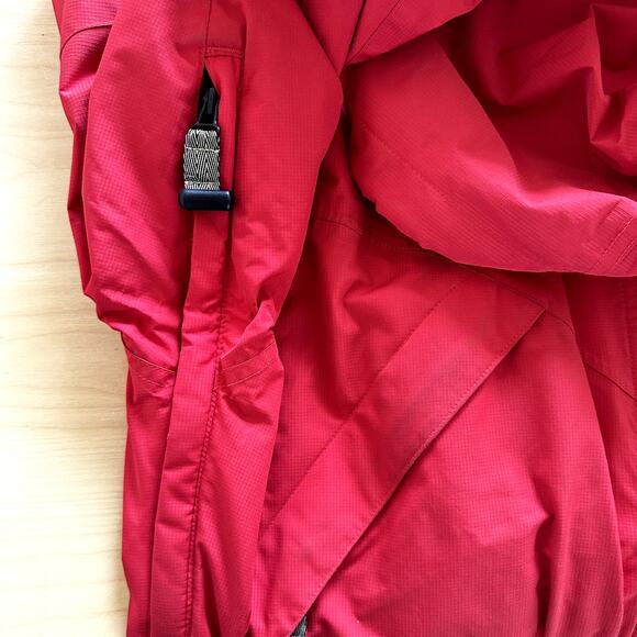 Obermeyer Dynamic Ski Jacket Hooded Full Zip Lined Outdoor Snowboarding Red 12 - Picture 3 of 6
